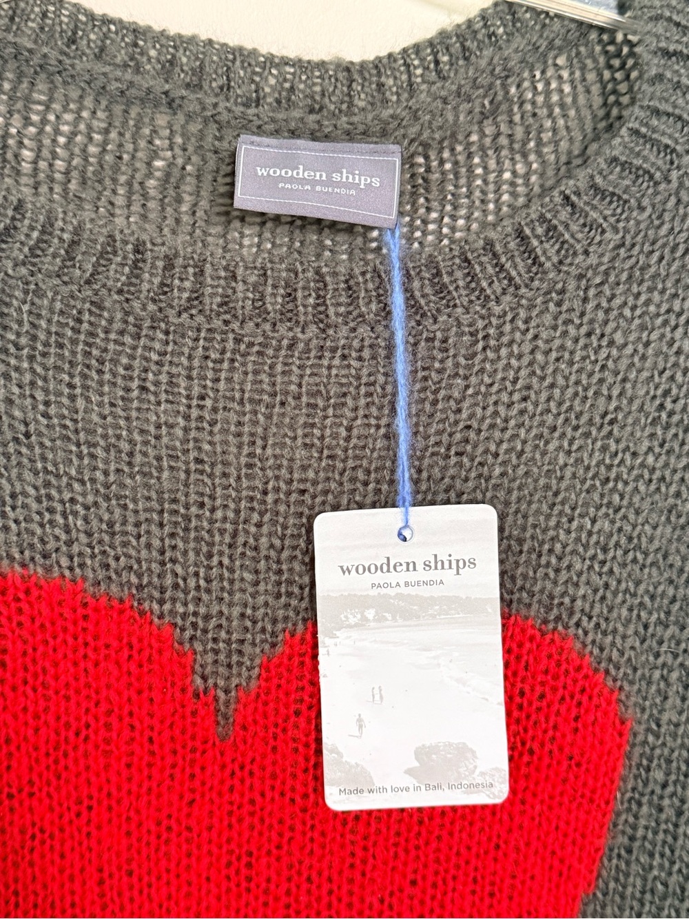 NWT and Wooden Ships heart crew lightweight sweater - Picture 4 of 9